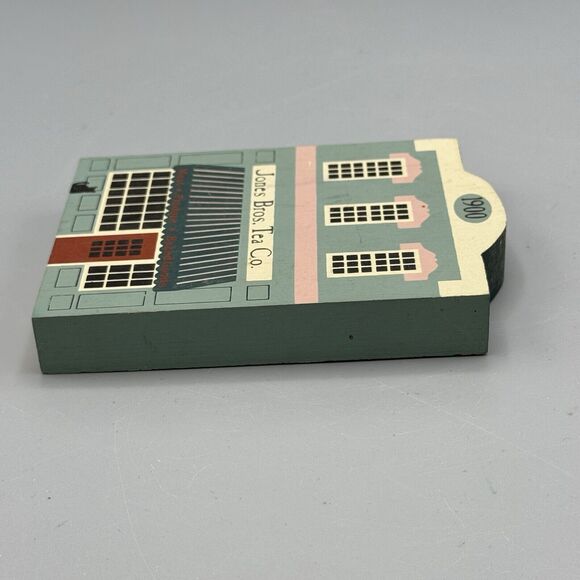 1989 The Cat's Meow 1900 Jones Bros Tea Co Shelf Sitter Wood Series IV Kitschy - Picture 9 of 10